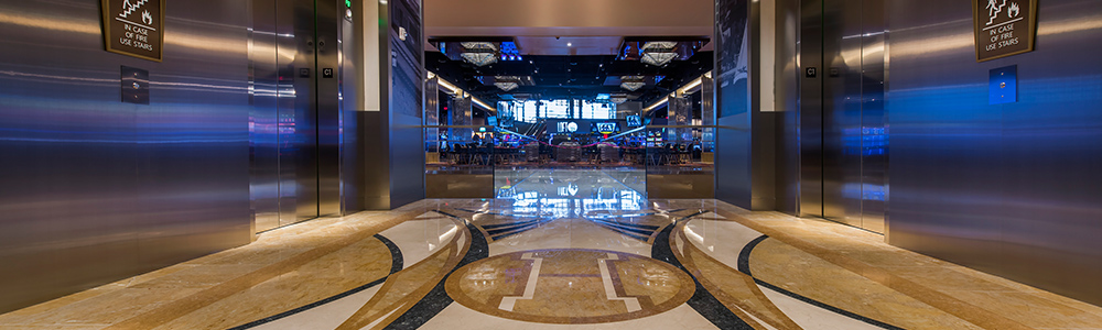 Glamorous Art Deco Casino Wows with Tile Installation System from CUSTOM