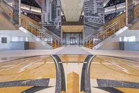Glamorous Art Deco Casino Wows with Tile Installation System from CUSTOM