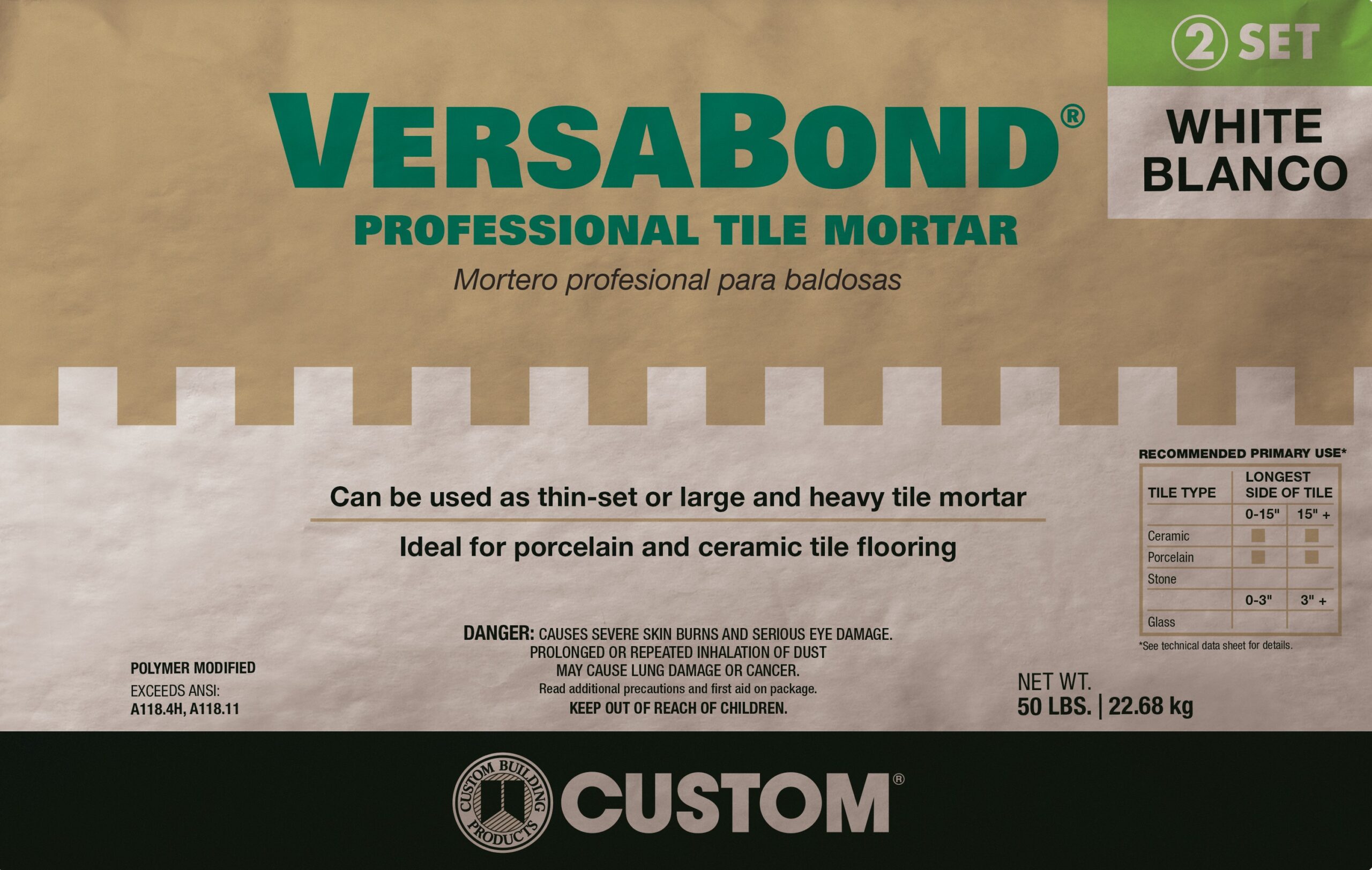 VersaBond® Professional Tile Mortar